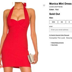 Revolve  Lovers + Friends Monica Mini Dress Red Size S Small